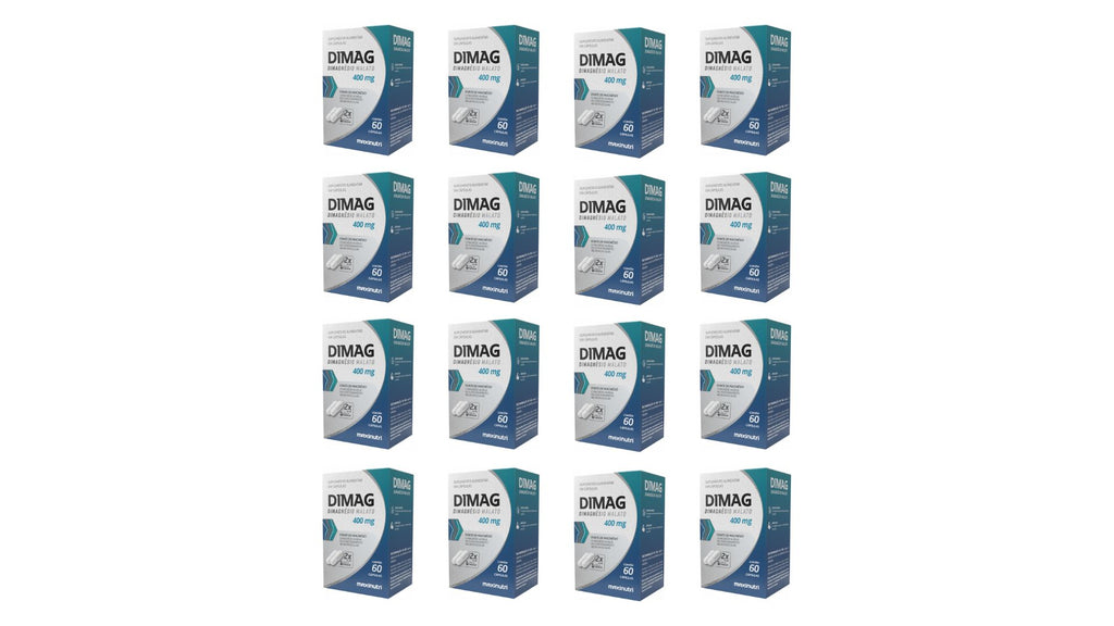 Kit 16 Dimag Dimagnésio Malato 400mg 60 Cápsulas - Maxinutri