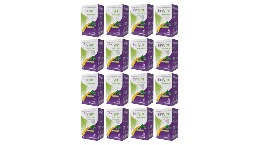 Kit 16 FiniSim Cromo e Fibras Sem Sabor 60Cps - Maxinutri