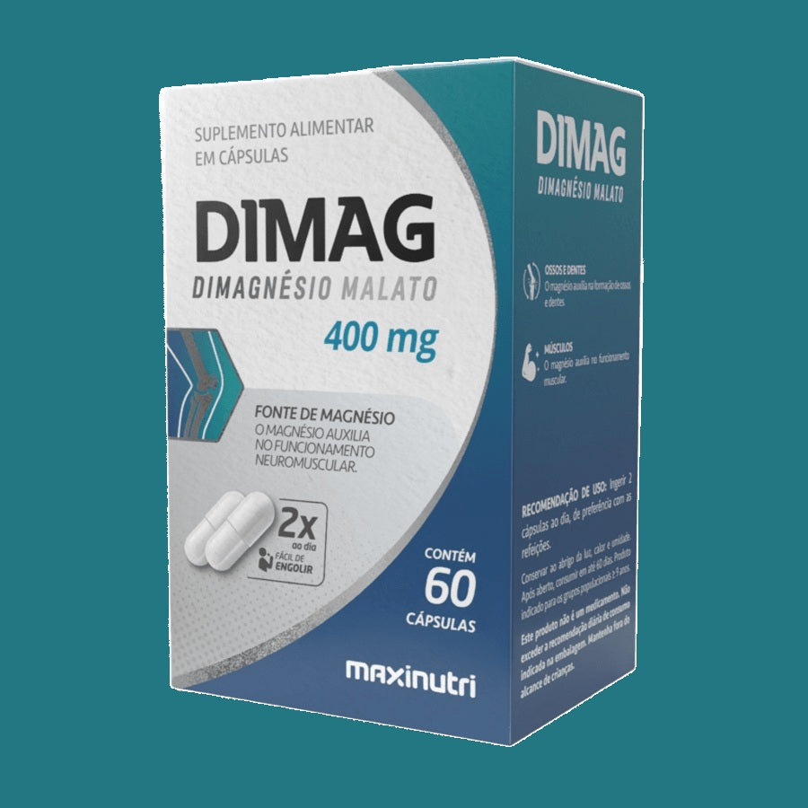 Kit 18 Dimag Dimagnésio Malato 400mg 60 Cápsulas - Maxinutri
