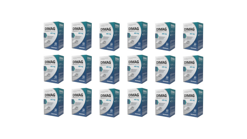 Kit 18 Dimag Dimagnésio Malato 400mg 60 Cápsulas - Maxinutri