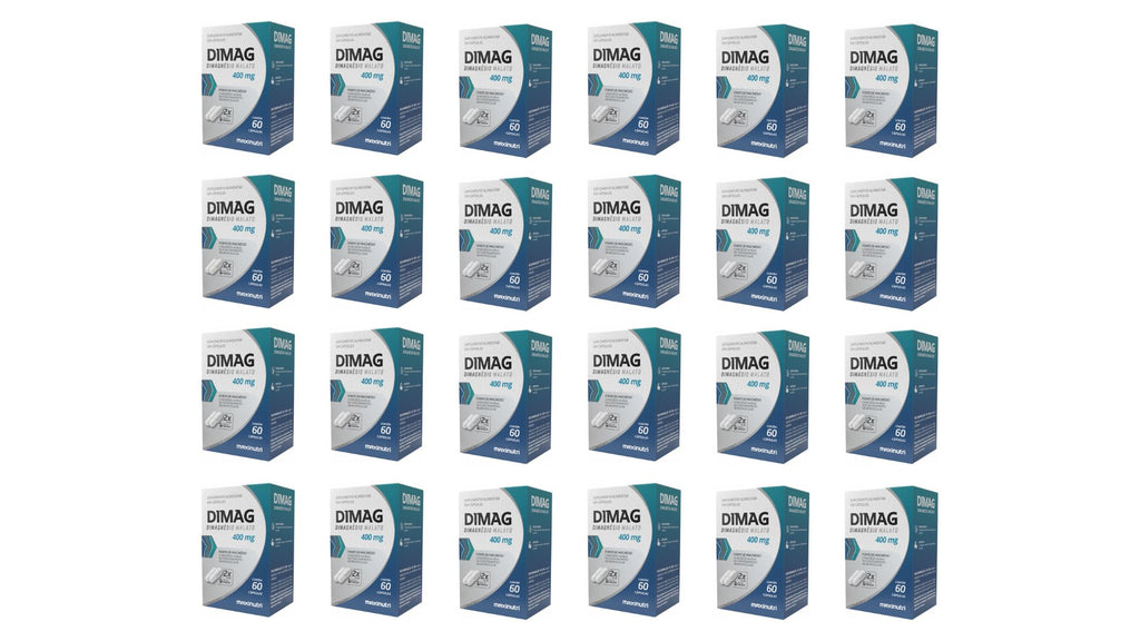 Kit 24 Dimag Dimagnésio Malato 400mg 60 Cápsulas - Maxinutri